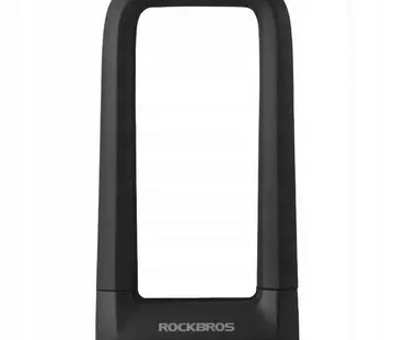 Rockbros Rockbros U-Lock Bicycle Lock – Silicone Anti-Theft Lock with Frame Mounting for Maximum Security - Black