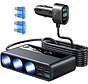 Joyroom 154W Autolader met sigarettenaansteker Splitter met USB C en USB A - Zwart
