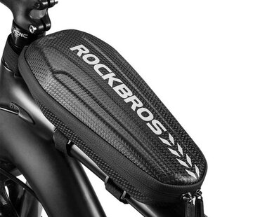 Rockbros Rockbros - Frametas Fiets - Waterdicht - 1.1 Liter inhoud - Geschikt voor Fatbike - Mountainbike - Zwart