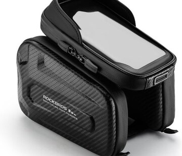 Rockbros Rockbros Bicycle Bag - Frame Bag - Phone Holder Bicycle - Waterproof - Universal - Black