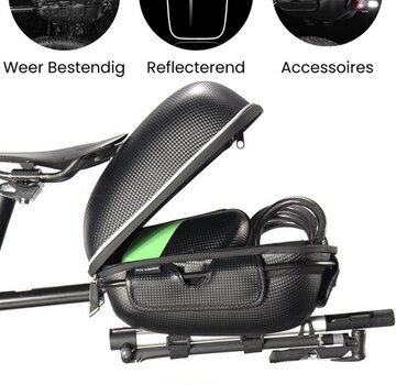 Rockbros Rockbros - Saddle Bag for the Bicycle - Waterproof Bicycle Bag - Reflective - Black