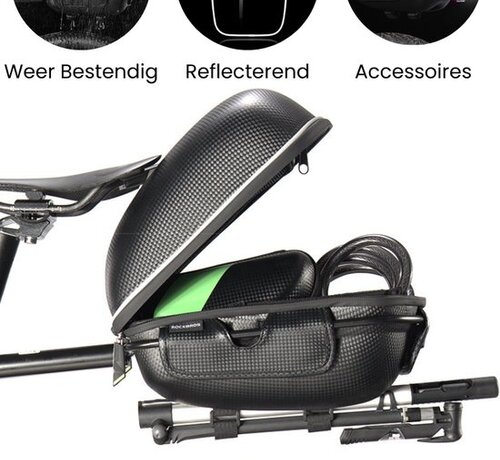 Rockbros Rockbros - Saddle Bag for the Bicycle - Waterproof Bicycle Bag - Reflective - Black