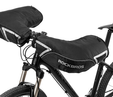 Rockbros ROCKBROS Handwarmers voor Fietsen, Motorfietsen, Scooters - Fietshandschoenen - Gevoerd - Winddicht - Waterafstotend - Reflecterend - Zwart