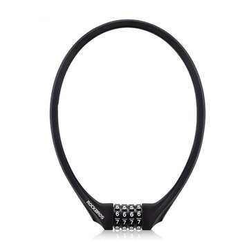 Rockbros Rockbros - Fietsslot met 4-cijferig Cijferslot - 63 cm - Lichtgewicht - Zwart