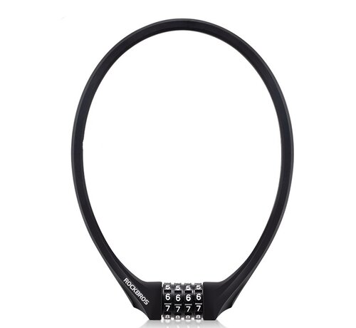 Rockbros Rockbros - Fietsslot met 4-cijferig Cijferslot - 63 cm - Lichtgewicht - Zwart