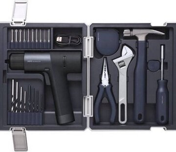HOTO HOTO - Cordless Drill with Tool Set - Pliers Set - Hammer - Screwdriver - Measuring Tape