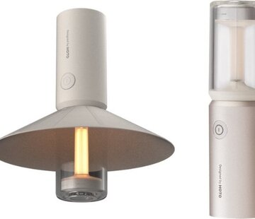 HOTO HOTO - Camping Lamp - Flashlight - IPX6 Waterproof - Rechargeable - Table Lamp - Tent Lamp - 50 Hours Burn Time - Beige