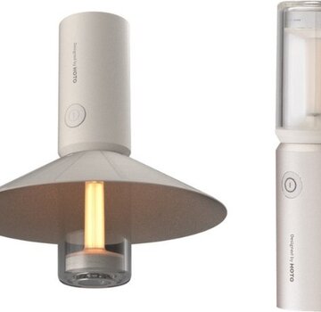 HOTO HOTO - Camping Lamp - Zaklamp - IPX6 Waterdicht - Oplaadbaar - Tafellamp - Tentlamp - 50 uur brandtijd - Beige
