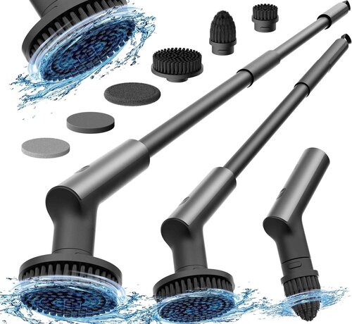 HOTO HOTO 7 in 1 Set - Electric Brush - Cleaning Brush - IPX7 Waterproof - Black