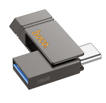 Hoco Hoco 2 in 1 - USB Stick 256GB met USB C en USB A Aansluiting - 200Mb/s - Grijs