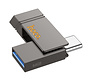 Hoco 2 in 1 - USB Stick 64GB met USB C en USB A Aansluiting - 200Mb/s - Grijs