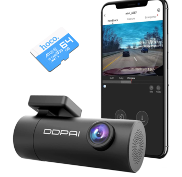 DDPAI DDPAI Mini Pro Wifi - Dashcam for Car - Loop Recording - Emergency Lock - Black
