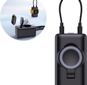 Joyroom  Joyroom - Powerbank 5000 mAh Geschikt voor Apple Watch - Inclusief USB C naar Lightning Kabel - Zwart