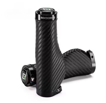 Rockbros ROCKBROS Fietshandvatten - Universele stuur grips - Ergonomisch - Comfortabele mountainbike handvatten voor racefiets, stadsfiets en MTB - Carbon - Zwart