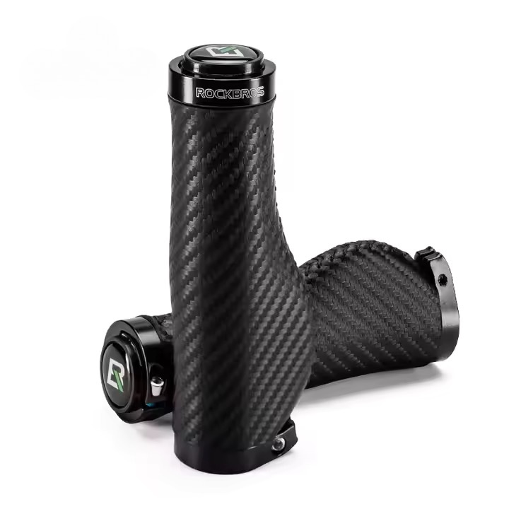 Rockbros ROCKBROS Fietshandvatten - Universele stuur grips - Ergonomisch - Comfortabele mountainbike handvatten voor racefiets, stadsfiets en MTB - Carbon - Zwart