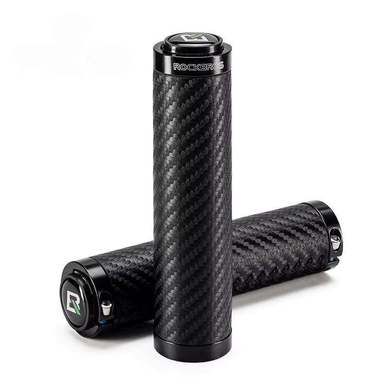 Rockbros ROCKBROS Fietshandvatten - Universele stuur grips - Comfortabele mountainbike handvatten voor racefiets, stadsfiets en MTB - Carbon - Zwart