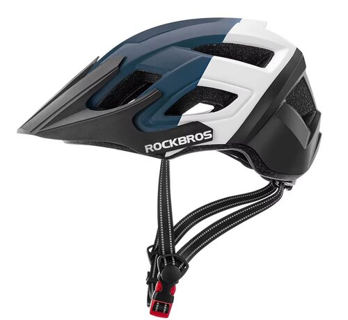 Rockbros RockBros Fietshelm met Verwijderbaar Vizier - Ventilatiegaten - Lichtgewicht & Schokabsorberend - Unisex (57-62 cm) - Blauw