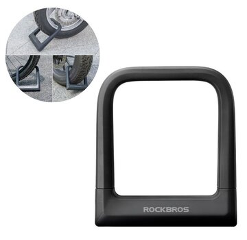 Rockbros Rockbros U-Lock - Gehard Staal Beugelslot voor Fiets, E-Bike, Fatbike, Scooter en Motor - Antidiefstal - Zwart