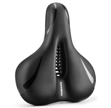 Rockbros ROCKBROS Fietszadel Dames en Heren - Ergonomisch Zadel - MTB Racefiets Elektrisch - Ademend - Waterdicht - Zwart