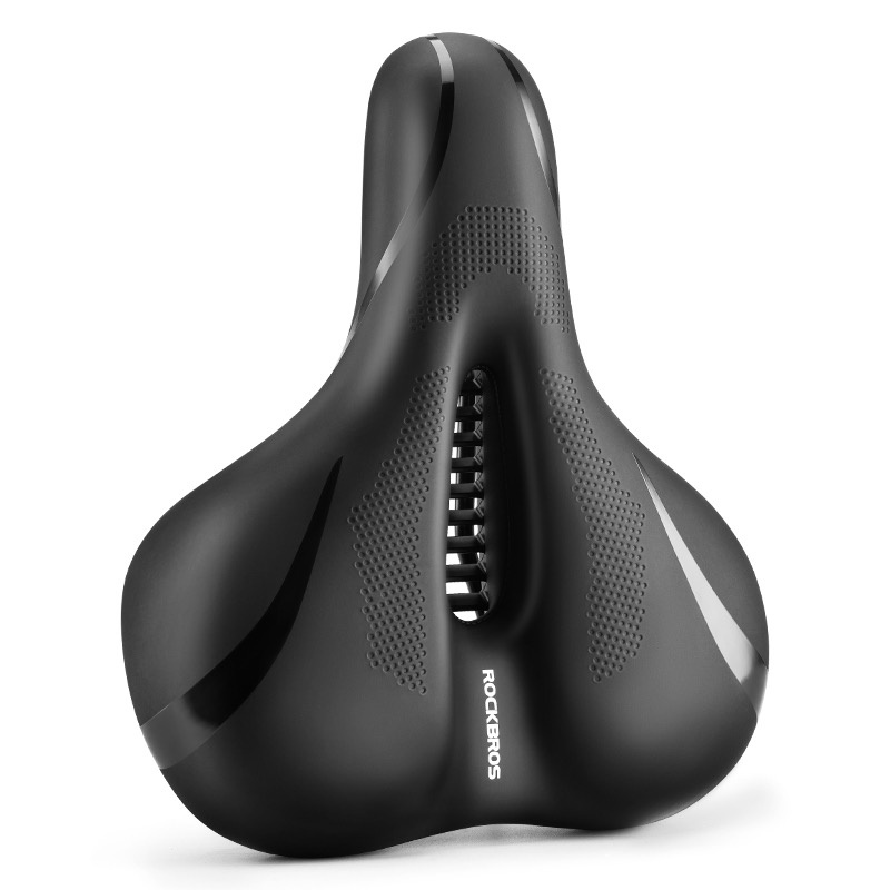 Rockbros ROCKBROS Fietszadel Dames en Heren - Ergonomisch Zadel - MTB Racefiets Elektrisch - Ademend - Waterdicht - Zwart