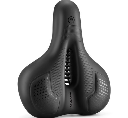 Rockbros ROCKBROS Fietszadel Dames en Heren - Ergonomisch Zadel - MTB Racefiets Elektrisch - Ademend - Waterdicht - Zwart
