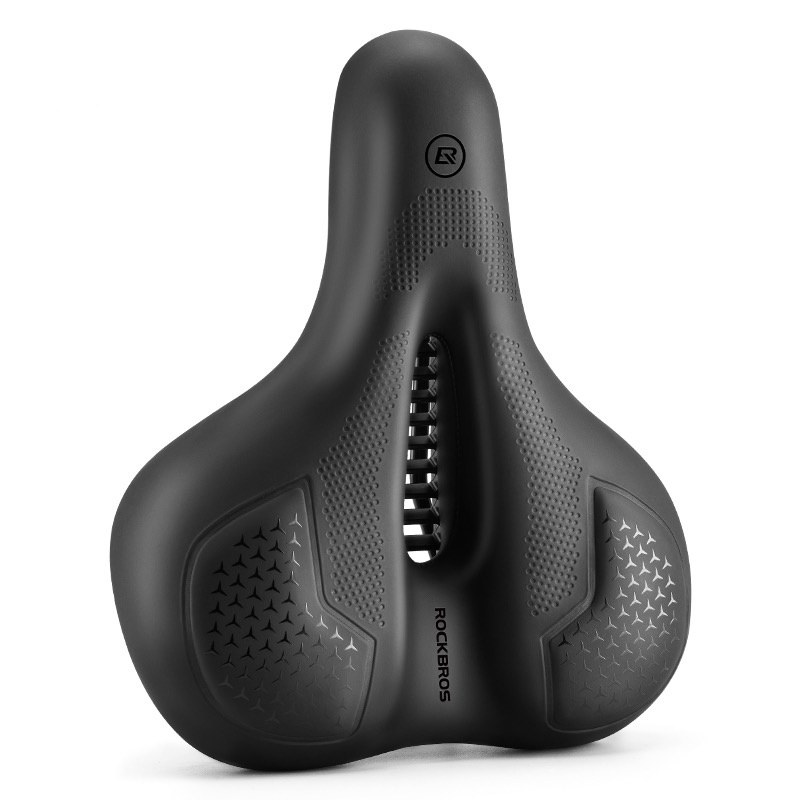 Rockbros ROCKBROS Fietszadel Dames en Heren - Ergonomisch Zadel - MTB Racefiets Elektrisch - Ademend - Waterdicht - Zwart
