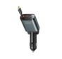 Joyroom 3 in 1 - Autolader met USB C Kabel - 30W Snellader - 80cm Uittrekbaar - Ondersteunt PD 3.0 & PPS