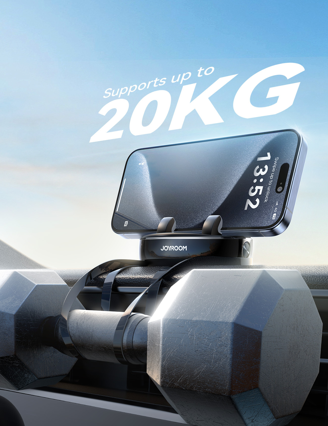 Joyroom - Telefoonhouder 360 graden draaibaar - Autohouder met zuignap - Telefoonhouder auto zuignap - Telefoonhouder auto dashboard - autohouder telefoon - Zwart