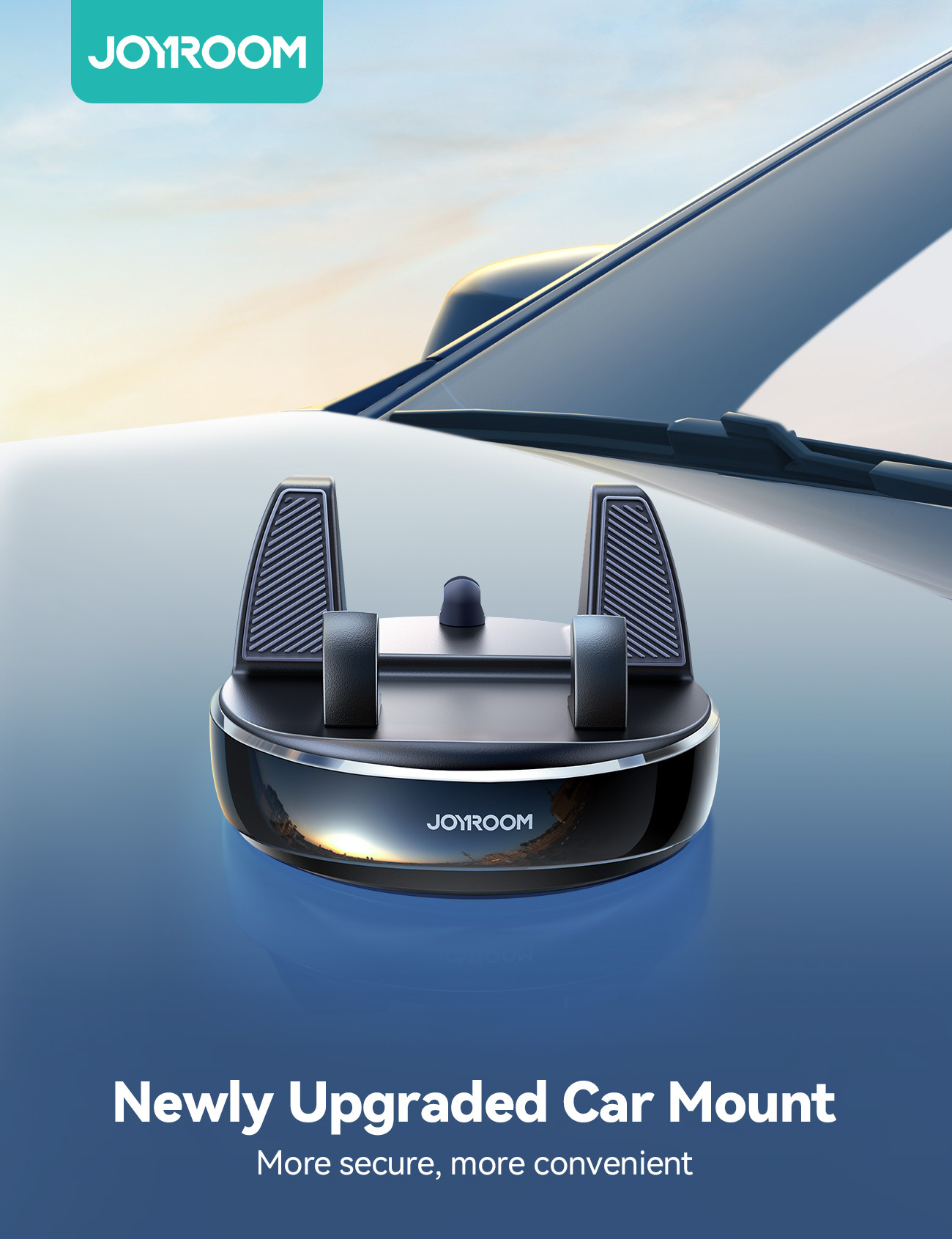 Joyroom - Telefoonhouder 360 graden draaibaar - Autohouder met zuignap - Telefoonhouder auto zuignap - Telefoonhouder auto dashboard - autohouder telefoon - Zwart