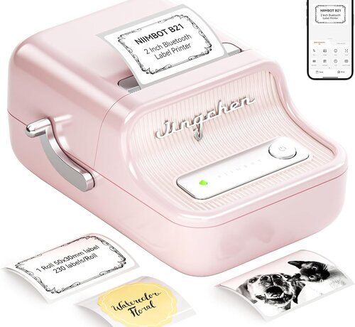 Niimbot  Niimbot B21S - Label Printer - Pink - Bluetooth - Print Width 25-50mm - Direct Thermal - 203dpi - 1500mAh