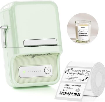 Niimbot  Niimbot B21 - Labelprinter - Draadloos - printbreedte 25-50mm - direct thermisch - 203dpi - 1500mAh - Mint Groen