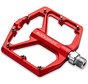 ROCKBROS Racing Bicycle Pedals - Aluminum - Ultralight Anti-slip Pedals 9/16 Inch for MTB e-bike City Bike - Red