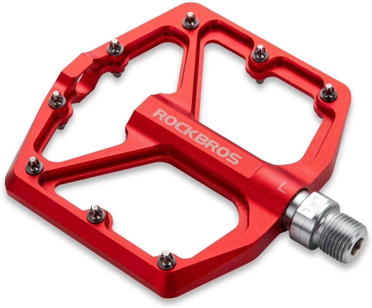 Rockbros ROCKBROS Fietspedalen Racefiets - Aluminium - Ultralichte Antislip Fietspedalen 9/16 Iinch voor MTB e-bike Stadsfiets - Rood