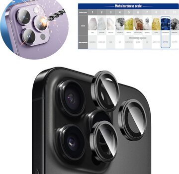 Blueo BLUEO Sapphire - Camera Lens Bescherming - Geschikt voor iPhone 15/16 Pro/Max