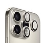 BLUEO Camera Lens Protector - Compatible with iPhone 15 Pro / Pro Max - Stainless Steel & Glass - Natural Titanium