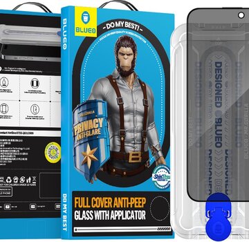 Blueo BLUEO Gorilla Glasfolie - Screenprotector Geschikt voor iPhone 15 Pro Max - met Applicator