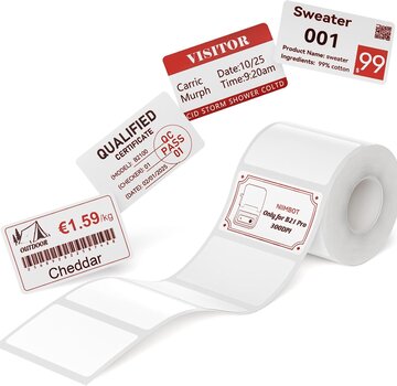 Niimbot  Niimbot labelprinterrol voor B21 Pro 300DPI - 50x30mm - 1 rol met 230 labels - wit