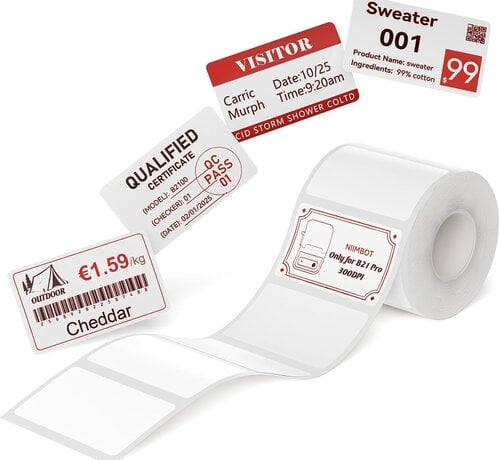 Niimbot  Niimbot label printer roll for B21 Pro 300DPI - 50x30mm - 1 roll with 230 labels - white