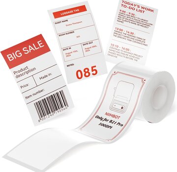 Niimbot  Niimbot label printer roll for B21 Pro 300DPI - 50x90mm - 1 Roll with 90 Labels - White