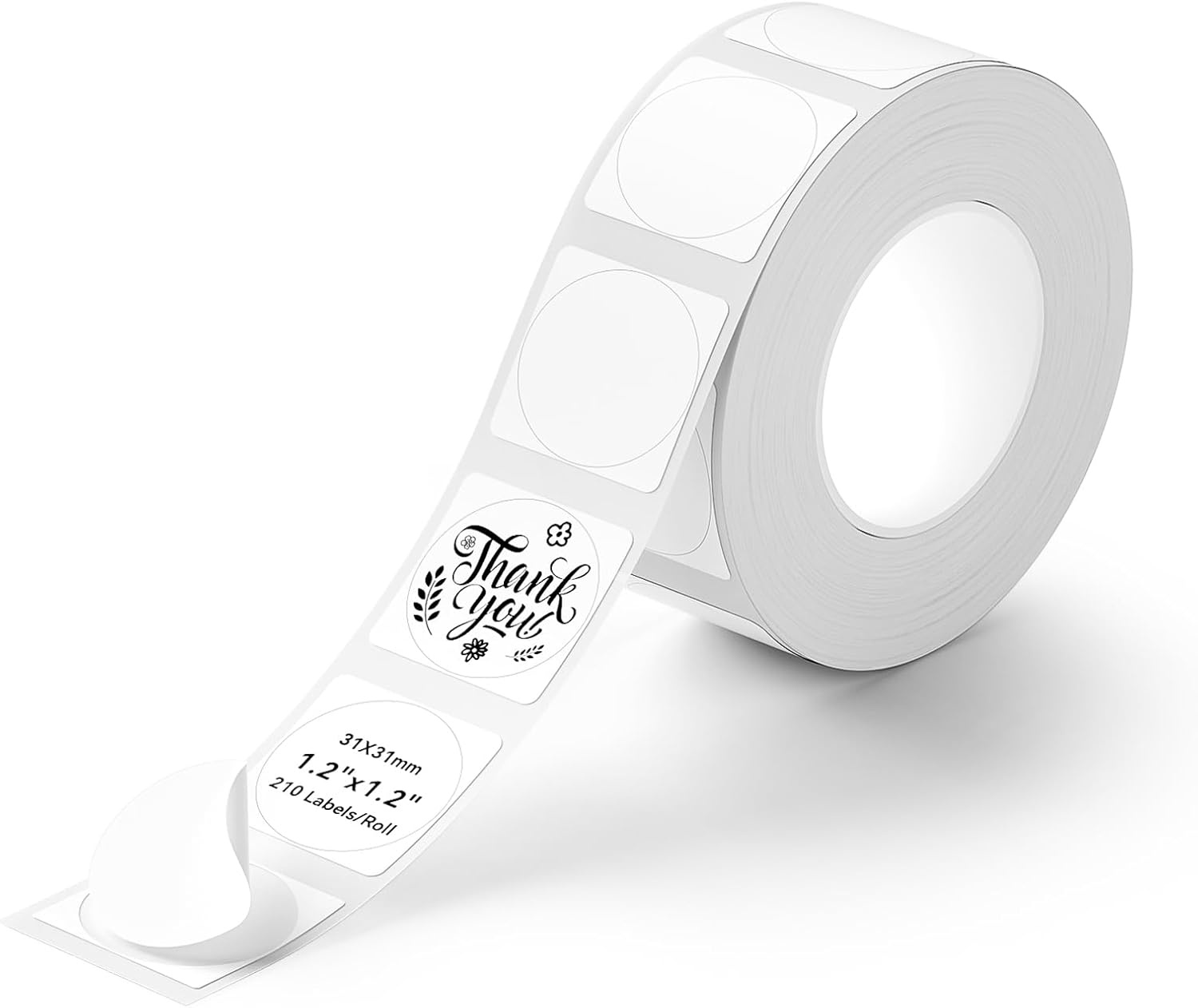 Niimbot  Niimbot Labelprinterrol B21/B1/B31/B4 - 31x31mm - 210 Labels - 1 rol - Wit - Rond Label