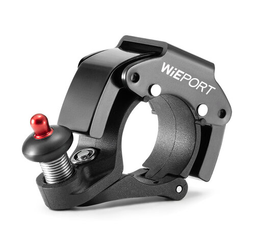 Wieport Wieport - Compacte Fietsbel - RVS Aluminium - Zwart