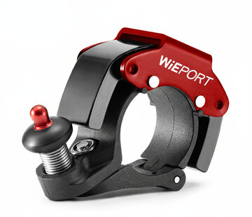Wieport Wieport - Compacte Fietsbel - RVS Aluminium - Rood