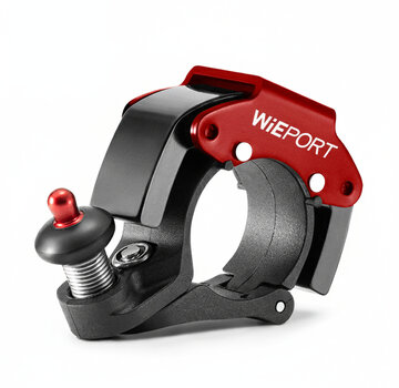 Wieport Wieport - Compact Bicycle Bell - Stainless Steel Aluminum - Red
