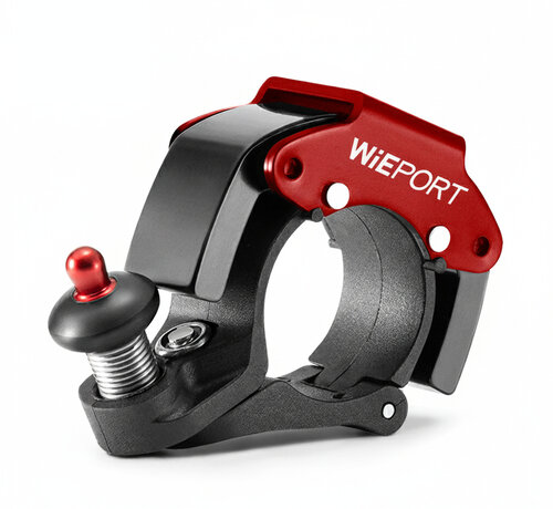 Wieport Wieport - Compacte Fietsbel - RVS Aluminium - Rood