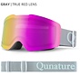 Frameless Ski Goggles for Men and Women – Glasses-Friendly Design – Anti-Fog and UV400 Protection – for Skiing and Snowboarding – Gray