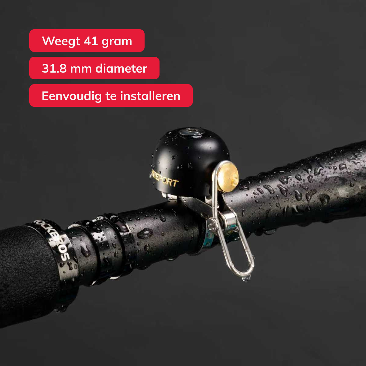 Wieport - Fietsbel Vintage Classic Buzzer - Buzzer Bike MTB voor 22-32mm stuur - Zilver