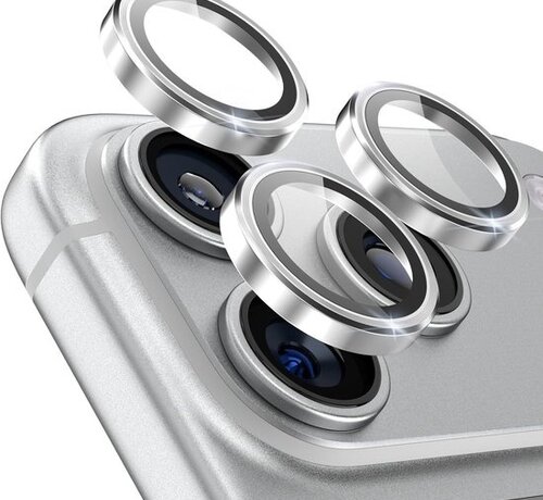 Blueo BLUEO Camera Lens Protector Compatible with iPhone 17 Pro & 17 Pro Max - Stainless Steel & Glass - Silver