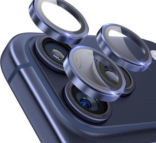 Blueo BLUEO Camera Lens Protector Suitable for iPhone 17 Pro & 17 Pro Max - Stainless Steel & Glass - Blue