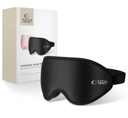 Tech-Protect Tech-Protect - Sleep Mask - Meditation - Travel Mask - Memory Foam - Matte Black