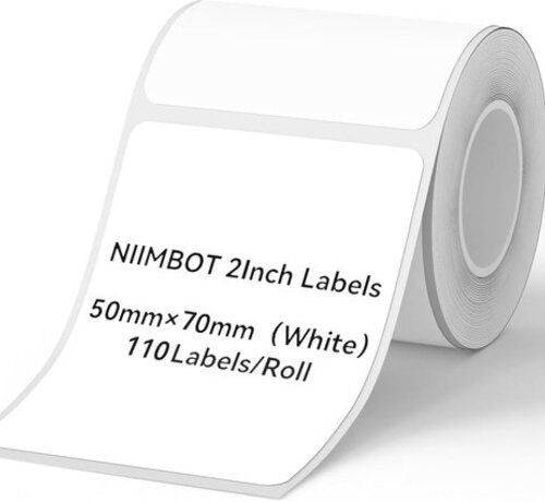 Niimbot Niimbot Roll for B21/B1/B31/B4 - 50x70mm - 110 Labels - 1 Roll - White